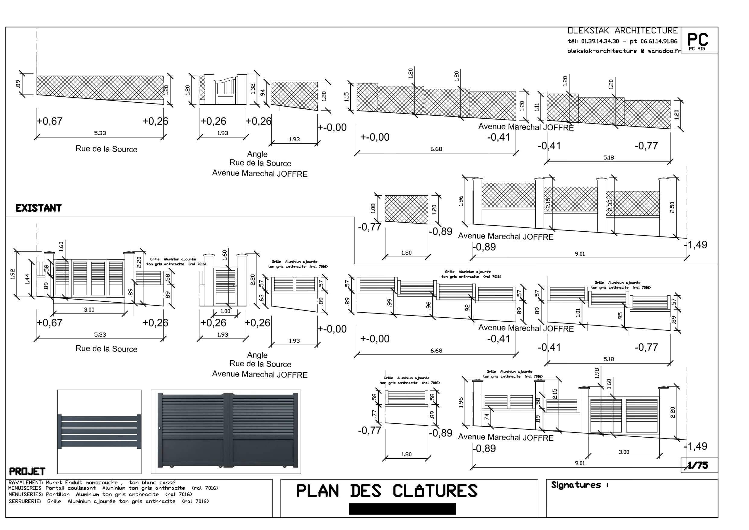 Réalisation d'une clôture complexe style moderne