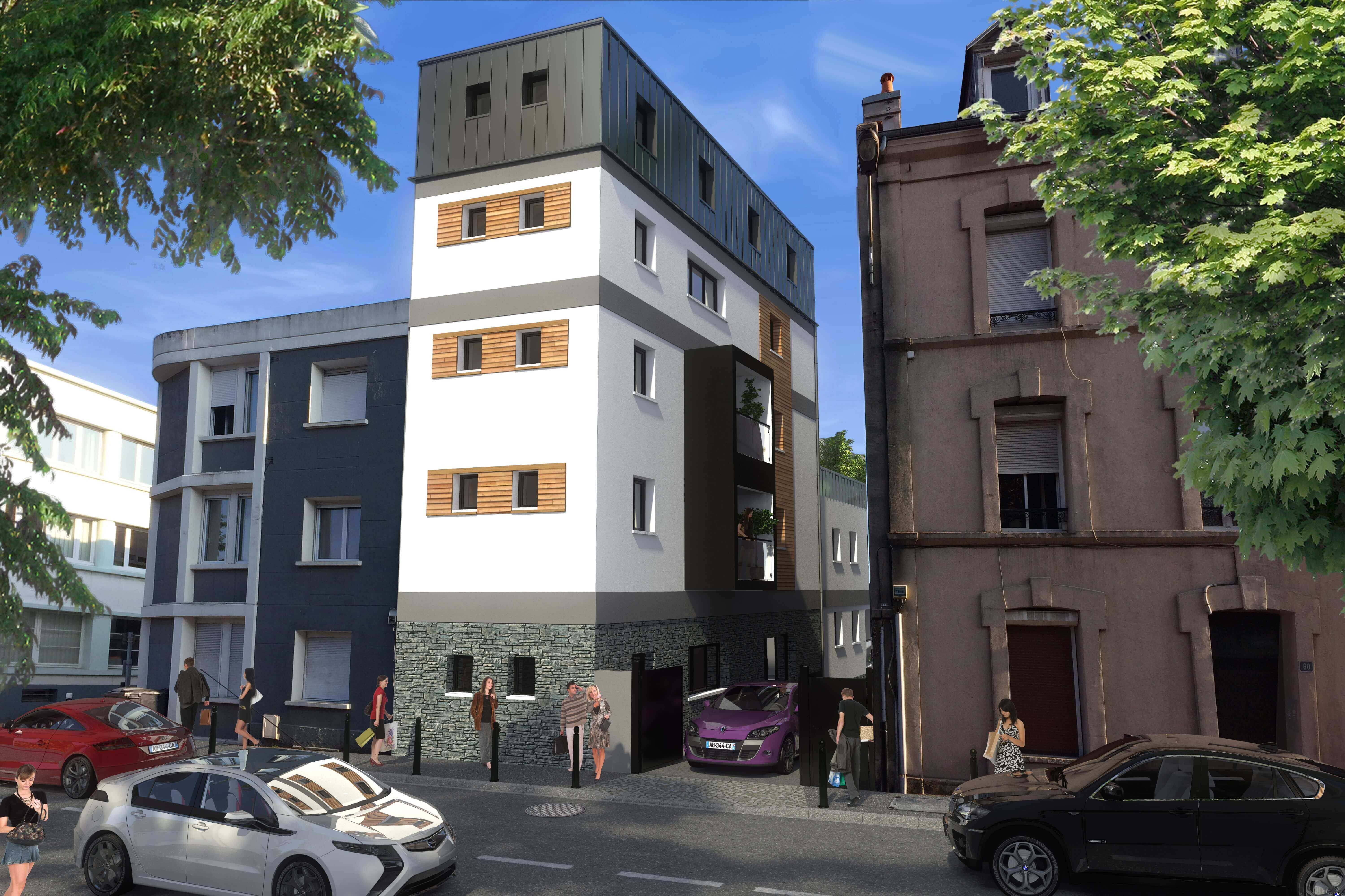 Immeuble au havre sur terrain étroit et en pente